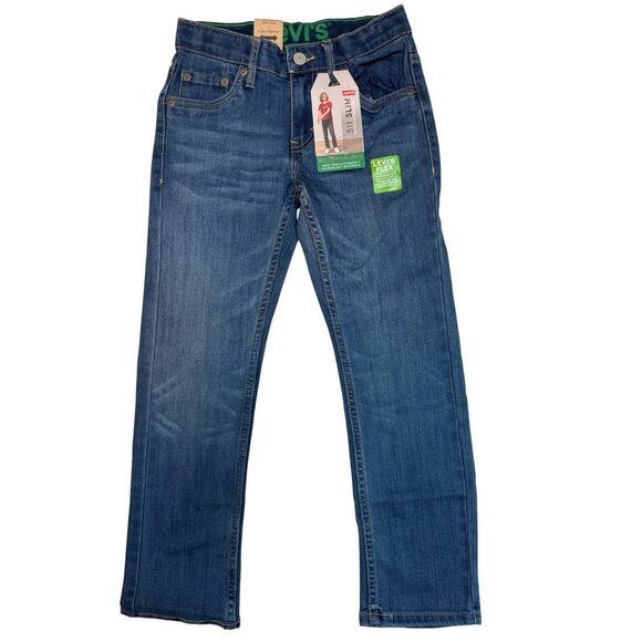 NWT Levis 511 Slim Fit Boys 8 Jeans 24X25 NWT Stretch Eco Performance Denim Blue - Picture 1 of 14